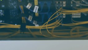 Animation of processing circle over integrated circuit and computer wires. computers, network, data processing and digital interface concept digitally generated video. - Powered by Shutterstock - Get 15% off with code: PIKWIZARD15