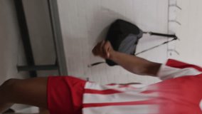 Animation of virus cells over diverse male soccer players. Global sport and digital interface concept digitally generated video. - Powered by Shutterstock - Get 15% off with code: PIKWIZARD15