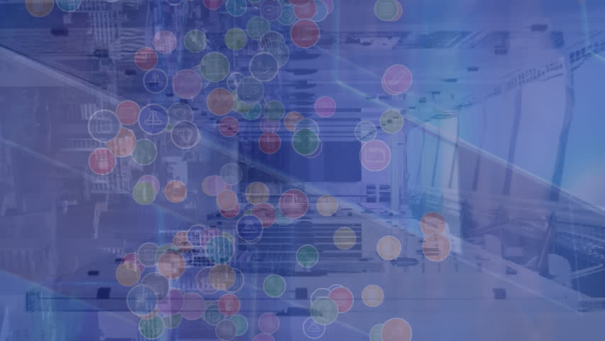 Multiple 5g texts and network of digital icons against empty computer server room. Digital interface and business technology concept - Powered by Shutterstock - Get 15% off with code: PIKWIZARD15