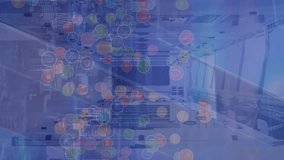 Multiple 5g texts and network of digital icons against empty computer server room. Digital interface and business technology concept - Powered by Shutterstock - Get 15% off with code: PIKWIZARD15