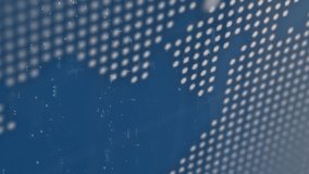 Animation of programming language, abstract pattern, map and globe against abstract background. Digital composite, multiple exposure, globalization, coding, machine learning and technology concept. - Powered by Shutterstock - Get 15% off with code: PIKWIZARD15