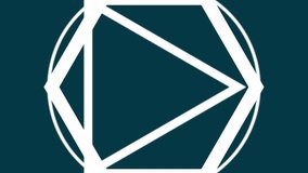 Animation of abstract geometric shapes spinning over stock market data processing and round scanners. Global economy and business technology concept - Powered by Shutterstock - Get 15% off with code: PIKWIZARD15