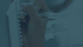 Animation of financial data processing over diverse colleagues clapping together at office. Global finance and business technology concept - Powered by Shutterstock - Get 15% off with code: PIKWIZARD15