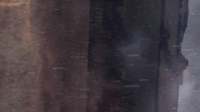 Animation of financial data processing and storm over wind turbine. Global wind energy, business, finance, computing, digital interface and data processing concept digitally generated video. - Powered by Shutterstock - Get 15% off with code: PIKWIZARD15