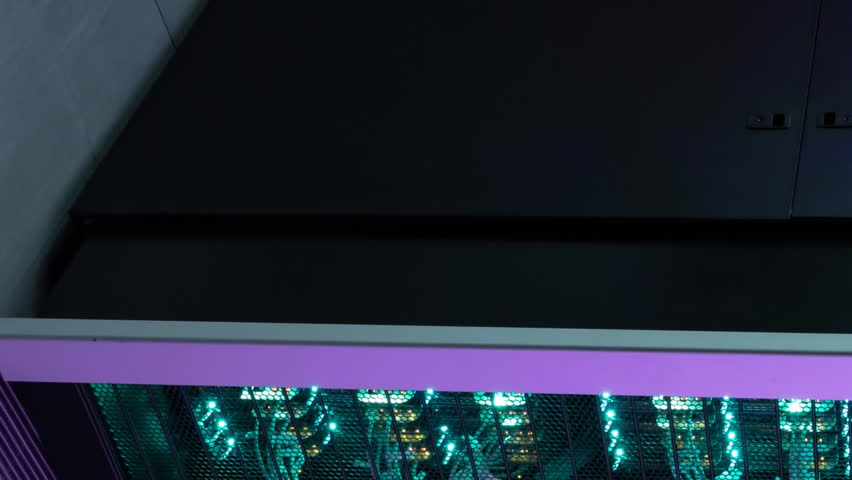 Animation of glitch technique in map over illuminated server rack in server room. Digital composite, multiple exposure, global, distortion, data center, networking, technology and network server. - Powered by Shutterstock - Get 15% off with code: PIKWIZARD15