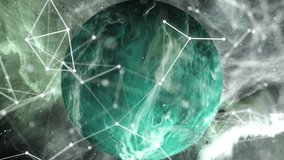 Image of media icons and shapes over globe. Global business and digital interface concept digitally generated image. - Powered by Shutterstock - Get 15% off with code: PIKWIZARD15