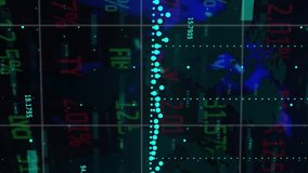 Animation of world map and data processing. Global connections, computing and data processing concept digitally generated video. - Powered by Shutterstock - Get 15% off with code: PIKWIZARD15