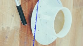 Animation of statistical data processing against digital tablet, pen and coffee cup on wooden table. Business data technology concept - Powered by Shutterstock - Get 15% off with code: PIKWIZARD15