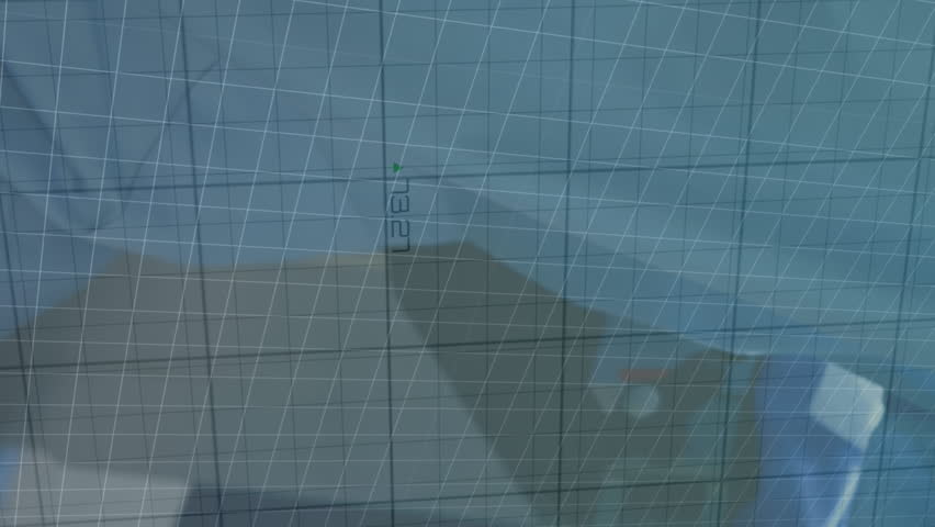 Statistical data processing over portrait of caucasian senior female surgeon wearing a surgical mask. Medical healthcare and technology concept - Powered by Shutterstock - Get 15% off with code: PIKWIZARD15