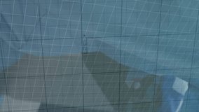 Statistical data processing over portrait of caucasian senior female surgeon wearing a surgical mask. Medical healthcare and technology concept - Powered by Shutterstock - Get 15% off with code: PIKWIZARD15