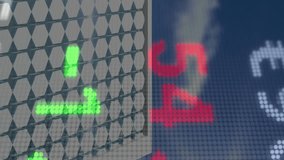 Animation of financial data and graphs over solar panels. Green energy, eco power, finance and economy concept digitally generated video. - Powered by Shutterstock - Get 15% off with code: PIKWIZARD15