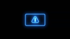 Neon glowing alert animation showing warning sign, cybersecurity breach message, digital error alert notification, and futuristic glowing tech effect" - Powered by Shutterstock - Get 15% off with code: PIKWIZARD15