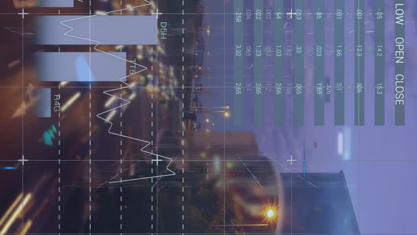 Animation of statistics and data processing over wind turbines. Global business finances and digital interface concept digitally generated video. - Powered by Shutterstock - Get 15% off with code: PIKWIZARD15