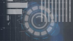 Animation of data processing over christmas lights. Christmas, celebration and digital interface concept digitally generated video. - Powered by Shutterstock - Get 15% off with code: PIKWIZARD15