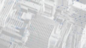 Animation of icons in flow chart, connected dots forming geometric shapes over cityscape. Digital composite, multiple exposure, skyscrapers, communication and technology concept. - Powered by Shutterstock - Get 15% off with code: PIKWIZARD15