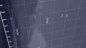 Animation of green line and financial data processing over grid. Global business, finances, computing and data processing concept digitally generated video. - Powered by Shutterstock - Get 15% off with code: PIKWIZARD15