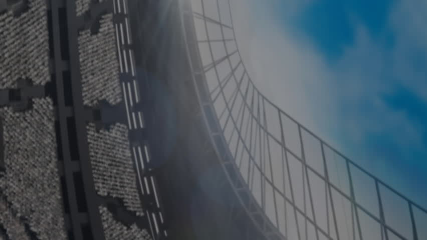 Animation of data processing over female athlete with javelin at sports stadium. sport, competition, global communication and digital interface concept, digitally generated video. - Powered by Shutterstock - Get 15% off with code: PIKWIZARD15