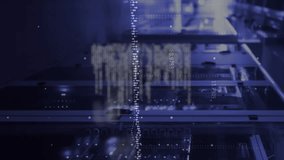 Animation of data processing and light spot against computer server room. Computer interface and business data storage technology concept - Powered by Shutterstock - Get 15% off with code: PIKWIZARD15