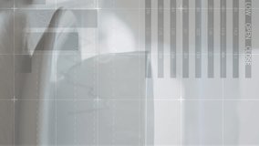 Animation of statistical data processing against close up of a coffee cup on a tablet. Computer interface and business data technology concept - Powered by Shutterstock - Get 15% off with code: PIKWIZARD15