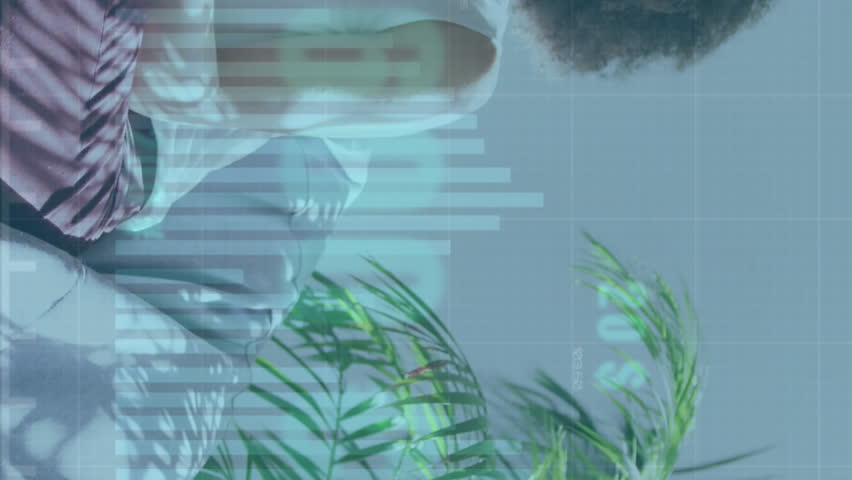 Animation of graphs, currency symbols, woman sitting on sofa and using digital tablet. Changing numbers, digital composite, report, business, growth, finance, banking and technology concept. - Powered by Shutterstock - Get 15% off with code: PIKWIZARD15