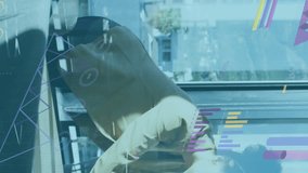 Animation of interface with data processing against african american woman using laptop at office. Computer interface and business data technology concept - Powered by Shutterstock - Get 15% off with code: PIKWIZARD15