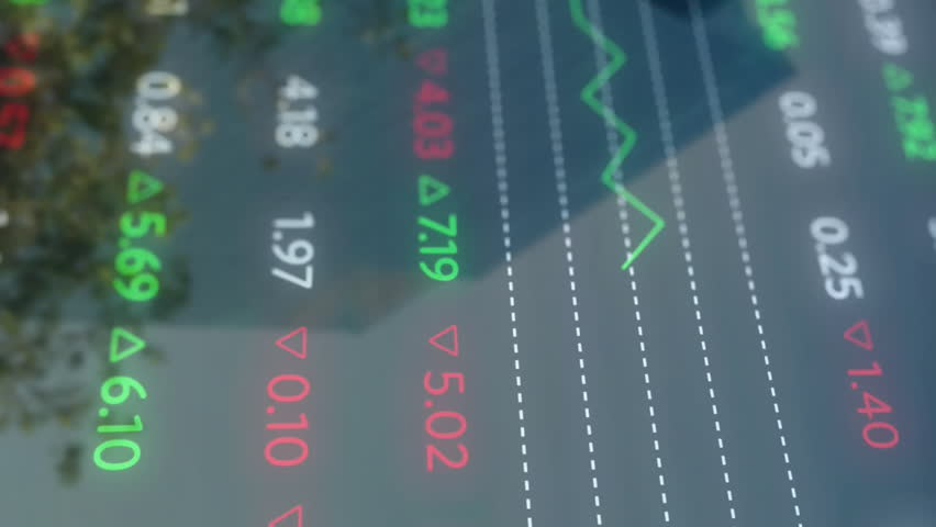 Animation of financial data processing over cityscape. Global finance, business, connections, computing and data processing concept digitally generated video. - Powered by Shutterstock - Get 15% off with code: PIKWIZARD15