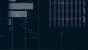 Animation of diagrams and data processing over globes. Global technology and digital interface concept digitally generated video. - Powered by Shutterstock - Get 15% off with code: PIKWIZARD15