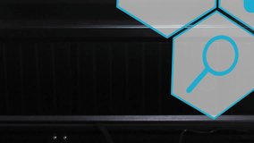 Animation of scientific and medical icons with data processing over computer servers. Global science, connections, computing and data processing concept digitally generated video. - Powered by Shutterstock - Get 15% off with code: PIKWIZARD15