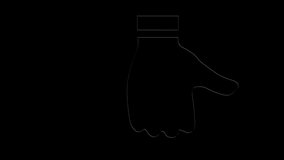 Animation of thumbs up glowing grey icon over digital wave moving on black background. global networks, social media, communication and digital interface concept digitally generated video. - Powered by Shutterstock - Get 15% off with code: PIKWIZARD15