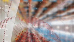 Animation of financial data processing over globe and warehouse. Global shipping, finance, business, connections, computing and data processing concept digitally generated video. - Powered by Shutterstock - Get 15% off with code: PIKWIZARD15