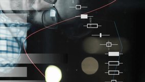 Animation of numbers changing over statistics and tired man. global social media, connections, digital interface, technology and networking concept digitally generated video. - Powered by Shutterstock - Get 15% off with code: PIKWIZARD15