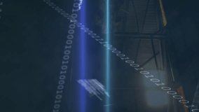 Animation of data processing over rubbish dump. Global business and digital interface concept digitally generated video. - Powered by Shutterstock - Get 15% off with code: PIKWIZARD15