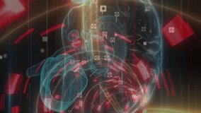 Human brain spinning over glowing tunnel in seamless pattern against black background. Medical research and science technology concept - Powered by Shutterstock - Get 15% off with code: PIKWIZARD15