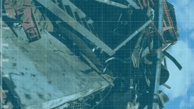 Animation of green line with data processing over wasteland. Global waste management, business, finances, computing and data processing concept digitally generated video. - Powered by Shutterstock - Get 15% off with code: PIKWIZARD15