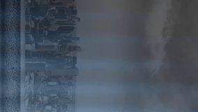 Animation of graph and trading boards over modern day cityscape against cloudy sky. Digital composite, multiple exposure, report, business, stock market, architecture and skyscrapers concept. - Powered by Shutterstock - Get 15% off with code: PIKWIZARD15