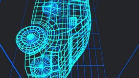 Animation of multiple digital icons over 3d van model moving in seamless pattern in a tunnel. Automobile engineering and sustainable energy concept - Powered by Shutterstock - Get 15% off with code: PIKWIZARD15