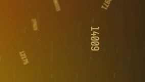 Animation of changing numbers and financial data processing on orange gradient background. Global finance and business data technology concept - Powered by Shutterstock - Get 15% off with code: PIKWIZARD15