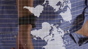 Animation of financial data processing over businessman handshake. Global business connections digital interface and technology concept digitally generated video. - Powered by Shutterstock - Get 15% off with code: PIKWIZARD15