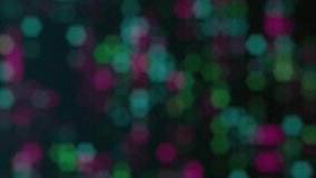 Animation of data processing over colourful light spots on black background. Global technology, computing and digital interface concept digitally generated video. - Powered by Shutterstock - Get 15% off with code: PIKWIZARD15