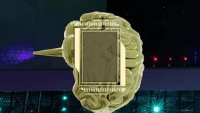 Animation of ai text, brain and data processing over computer servers. Global artificial intelligence, connections, computing and data processing concept digitally generated video. - Powered by Shutterstock - Get 15% off with code: PIKWIZARD15