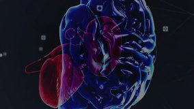 Animation of human brain and digital data processing over scope scanning. Global science, artificial intelligence, onnections, computing and data processing concept digitally generated video. - Powered by Shutterstock - Get 15% off with code: PIKWIZARD15