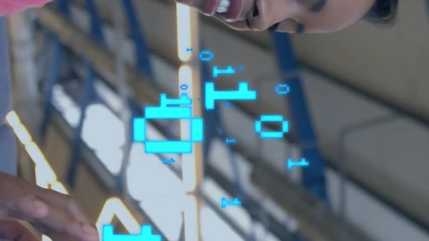 Animation of binary coding data processing over diverse business people in office. Global finance, business, connections, computing and data processing concept digitally generated video. - Powered by Shutterstock - Get 15% off with code: PIKWIZARD15