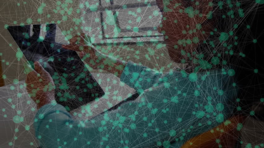 Girl reaching for black tablet, navigating interface, exploring network-node graphics technology. Children, technology, digital, electronics, communication, education, innovation - Powered by Shutterstock - Get 15% off with code: PIKWIZARD15