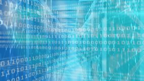 Upon launch code overlay drifting over server racks in datacenter corridor visualizing network flow. Cybersecurity, data management, digital infrastructure, network architecture, technology, - Powered by Shutterstock - Get 15% off with code: PIKWIZARD15