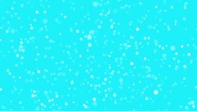 Vibrant light blue background with scattered white dots resembling bubbles or snowflakes. Abstract animation background - Powered by Shutterstock - Get 15% off with code: PIKWIZARD15