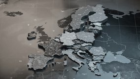 European Union map with country regions outlines. 3D Illustration - Powered by Shutterstock - Get 15% off with code: PIKWIZARD15