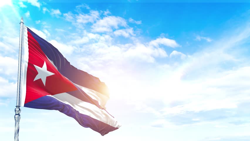 waving Flag Of The Cuba