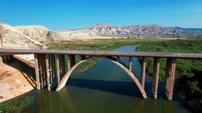 Nallihan District in Ankara, Turkey. The Girl Hill Natural Monument (Rainbow Hills) the geological structure with its colorful rainbow tones. Nallihan Bird Sanctuary. Aerial view of Nallihan. - Powered by Shutterstock - Get 15% off with code: PIKWIZARD15