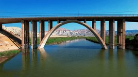 Nallihan District in Ankara, Turkey. The Girl Hill Natural Monument (Rainbow Hills) the geological structure with its colorful rainbow tones. Nallihan Bird Sanctuary. Aerial view of Nallihan. - Powered by Shutterstock - Get 15% off with code: PIKWIZARD15