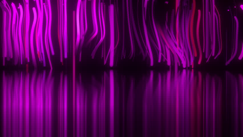 Rising and Falling Curved Streaks of Colors. Computer generated 3d render